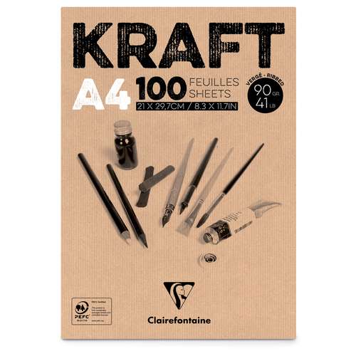 Carta Kraft Clairefontaine Blocco A4 - 120gr - 50 fogli